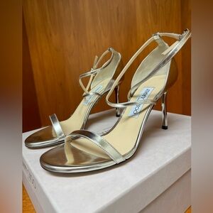 JIMMY CHOO gold metallic heel (size 37.5/US7)